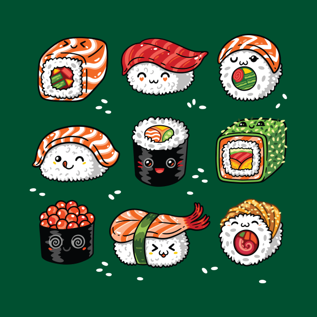 Kawaii sushi by PenguinHouse