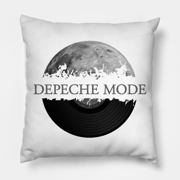 Depeche Mode moon vinyl Pillow by hany moon