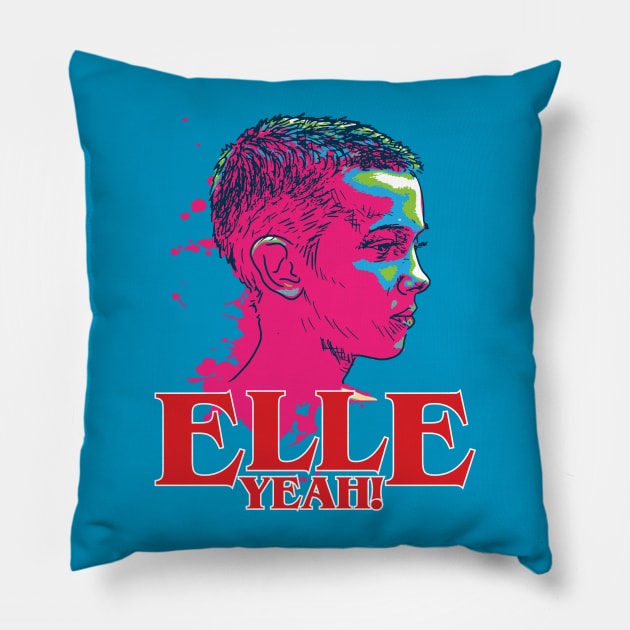 Elle Yeah! v2 Pillow by keithmagnaye