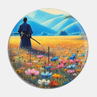 Wildflowers and Samurai - Anime Pin