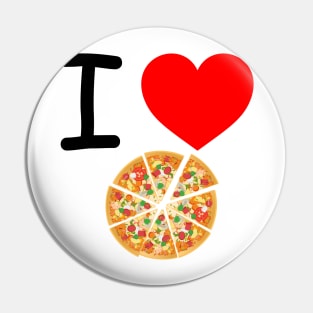 I Heart Pizza Pin