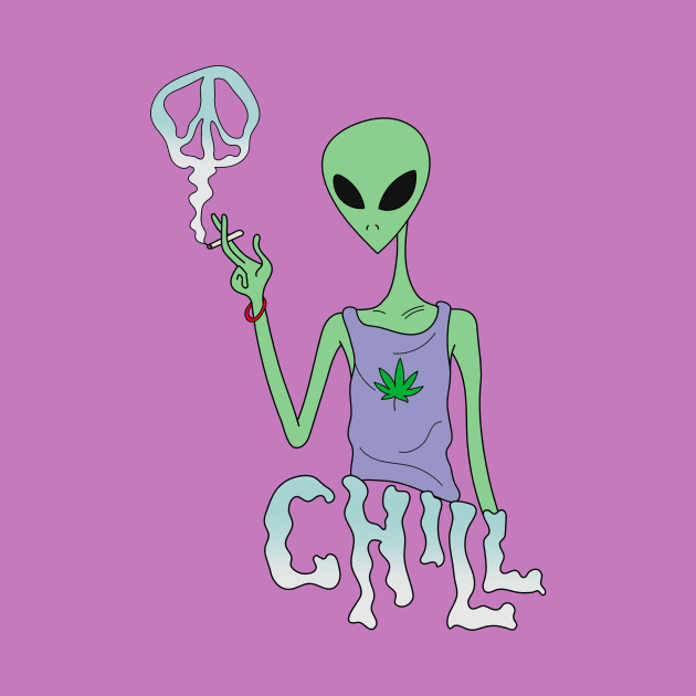 Chill Alien by myacideyes