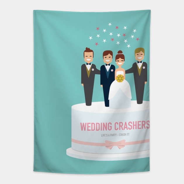 Wedding Crashers - Alternative Movie Poster Tapestry by MoviePosterBoy