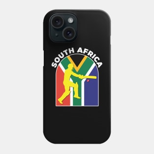 South Africa Cricket Batsman South Africa Flag Phone Case