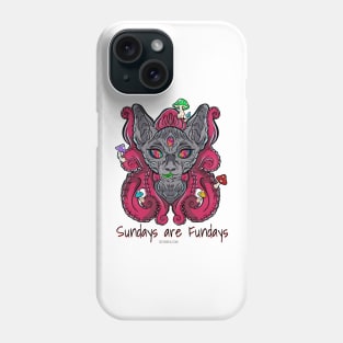 Sundays are Fundays - Catsondrugs.com - rave, edm, festival, techno, trippy, music, 90s rave, psychedelic, party, trance, rave music, rave krispies, rave Phone Case