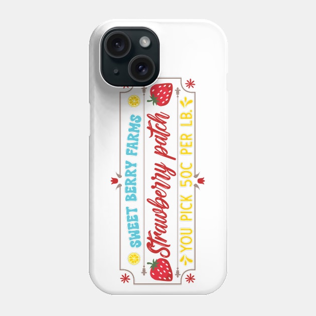 Strawberry Patch Phone Case by KayBee Gift Shop