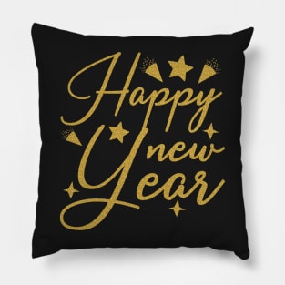 Golden Design New Year 2 Pillow