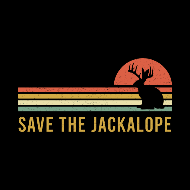 Retro vintage save the Jackalope tshirt for camping-lovers by juliannacarolann46203