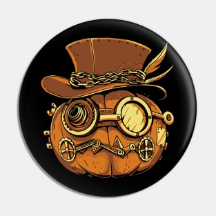 Steampunk Halloween Pumpkin Pin