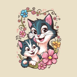 Mothers Day Cute Cats T-Shirt