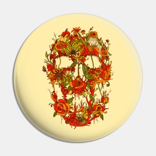 Skull Flora Pin