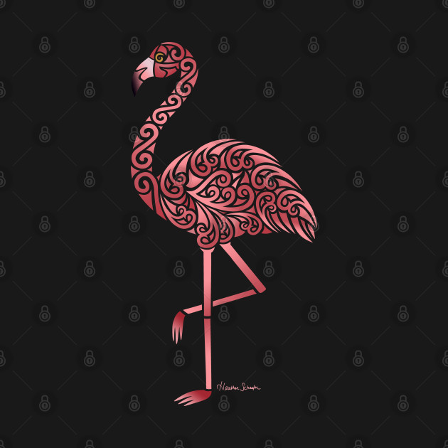 Discover Funky Tribal Flamingo - Flamingo - T-Shirt