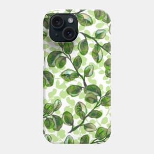 Green Leaves Illustration Phone Case