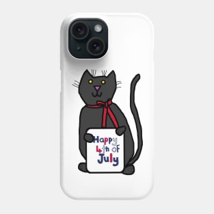 Happy 4th of July says Cat Phone Case