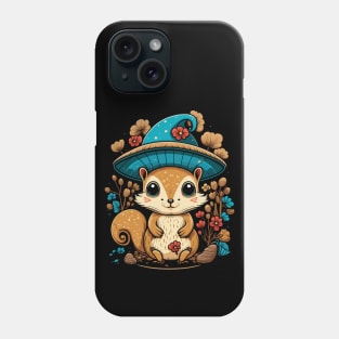 Cute Cottagecore Aesthetic Squirrel Mushroom Hat Phone Case