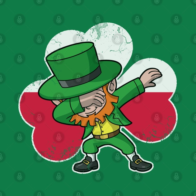 Irish Polish Dabbing Leprechaun Shamrock by E