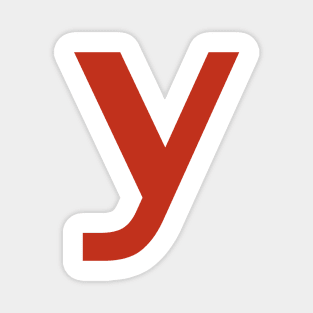 Letter y in Red Text Minimal Typography Magnet