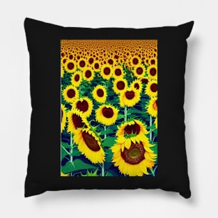 ENDLESS SUNFLOWER FIELD Pillow