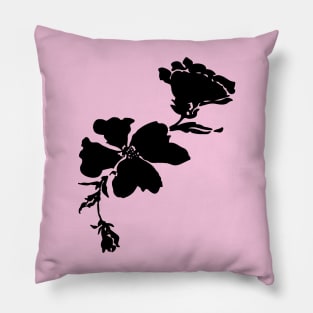 Picturesque Black Flower :) Pillow