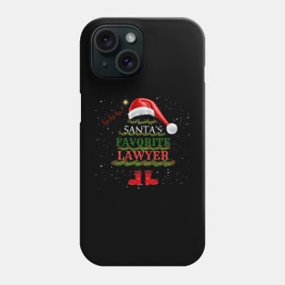 Santa's Favorite Lawyer Christmas Gift Phone Case