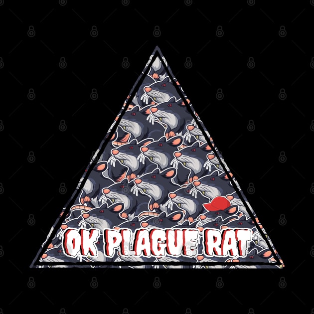 OK Plague Rat One Red Hat Crowd Design Triangle by aaallsmiles