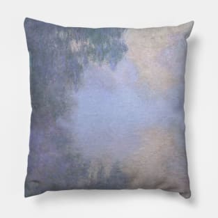 Branch of the Seine near Giverny (Mist), from the series Mornings on the Seine by Claude Monet Pillow