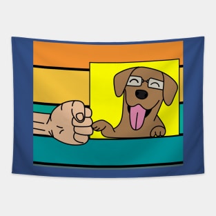 Best Retro Dog Owner Of All Time Tapestry