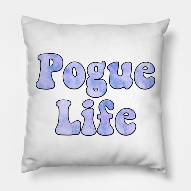 Tie Dye Purple Pogue Life Pillow by cartershart