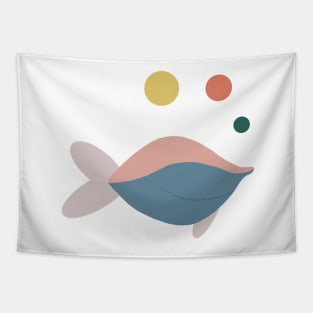 Abstract quirky fish Tapestry