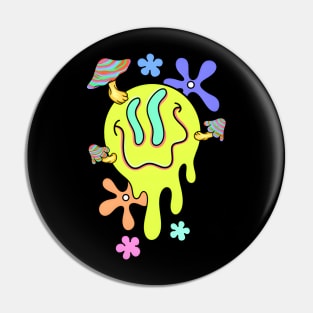 TRIPPY SMILEY FACE Pin