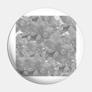 POINSETTIA WHITE TWINKLE SPARKLE PATTERN Pin