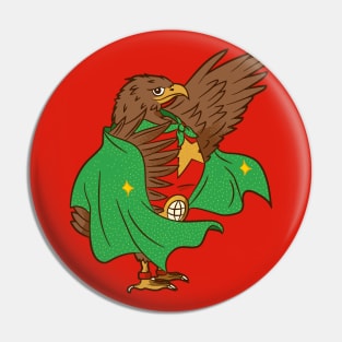 Funny Mexican Eagle Luchador Wrestler Sketch Drawing Pin