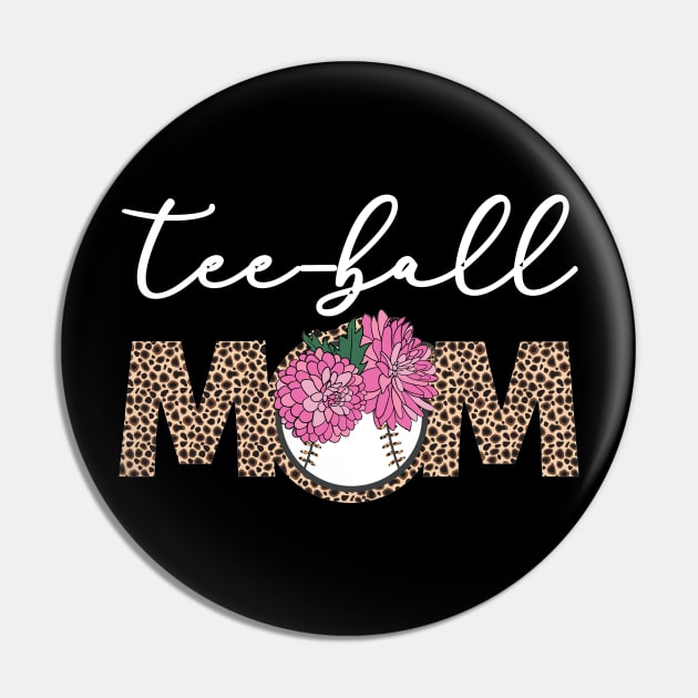 Teeball Mom Leopard Funny Ball Mom Mother's Day Gift Pin by sufian