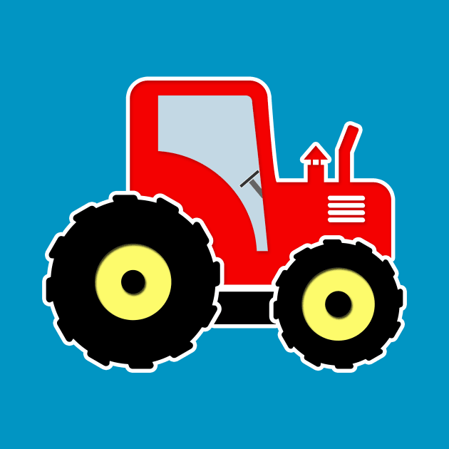 Red toy tractor by Gaspar Avila