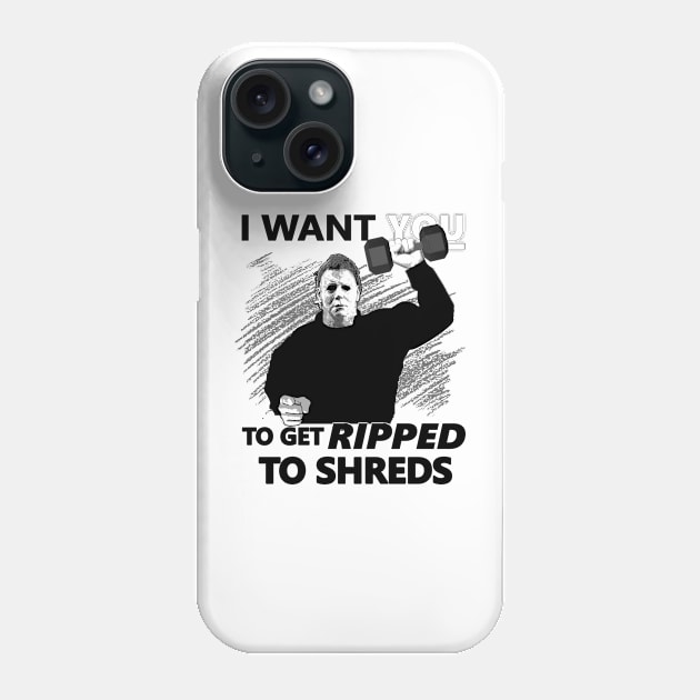 Michael Myers - I Want You to Get Ripped to Shreds Phone Case by red-leaf