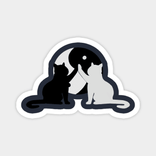 Yin yang cat Magnet