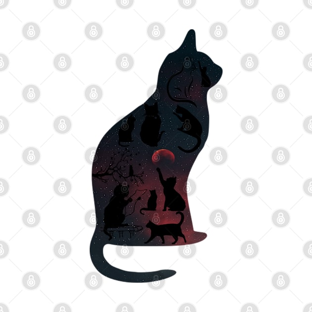 Cute cat silhouette gift by Just Simple and Awesome