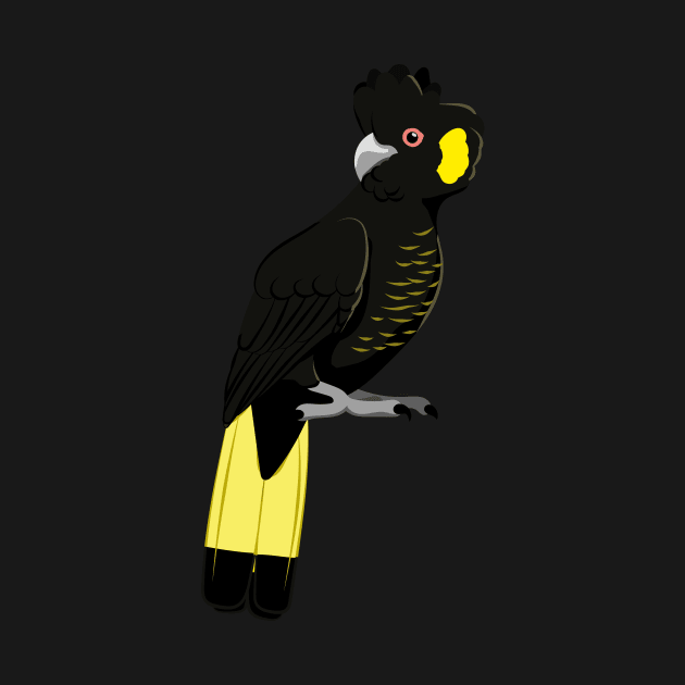 Yellow-tailed black cockatoo by Zolinstudio