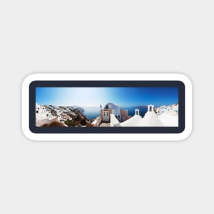 Thira, Santorini, Panoramic Photo Magnet