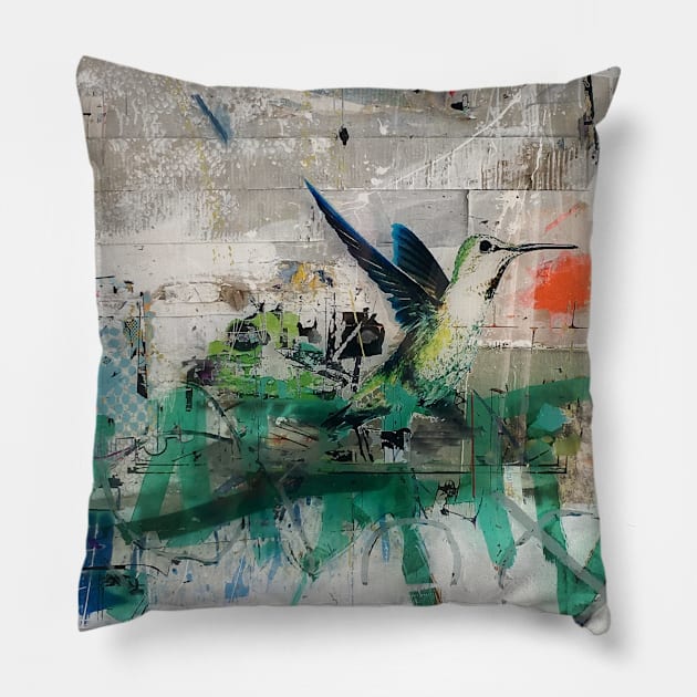 Colibri Pillow by VangoArtGallery