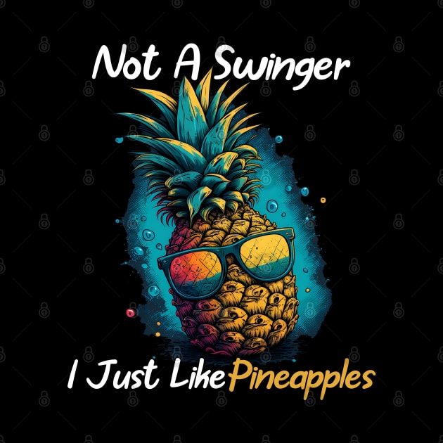 Not A Swinger I Just Like Pineapples Summer Fruit by PlayfulPrints