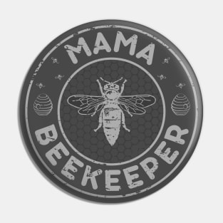 Mama Beekeeper, Bee Whisperer Distressed Retro Style Design Pin