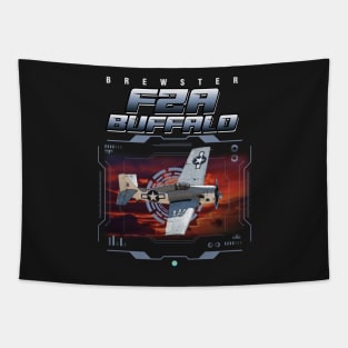 F2A Buffalo Pilot Gift WW2 Warbird Flying Tigers Tapestry