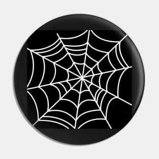 Spider Web Black and White Vector, Artwork Pin