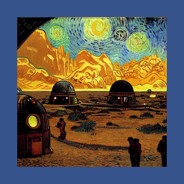 Starry Night in Mos Eisley Tatooine by Grassroots Green