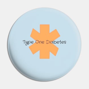 Type One Diabetes - Orange Pin