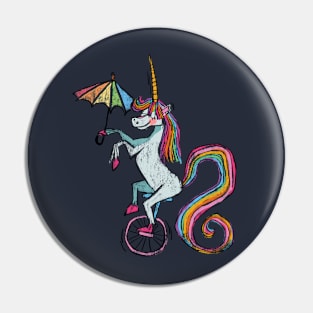 Unicorn Unicycle Umbrella Pin