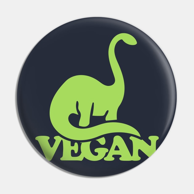 Vegan Dinosaur Pin by bubbsnugg