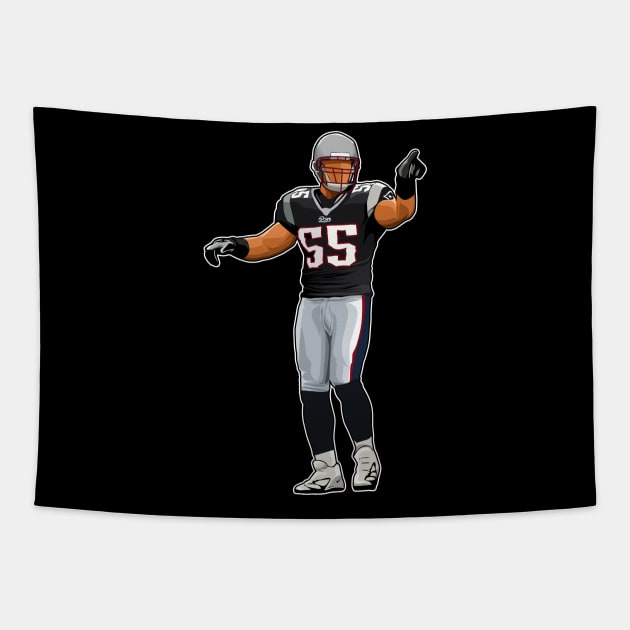 Junior Seau #55 Reaction Tapestry by GuardWall17