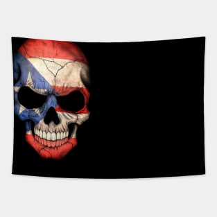 Puerto Rican Flag Skull Tapestry